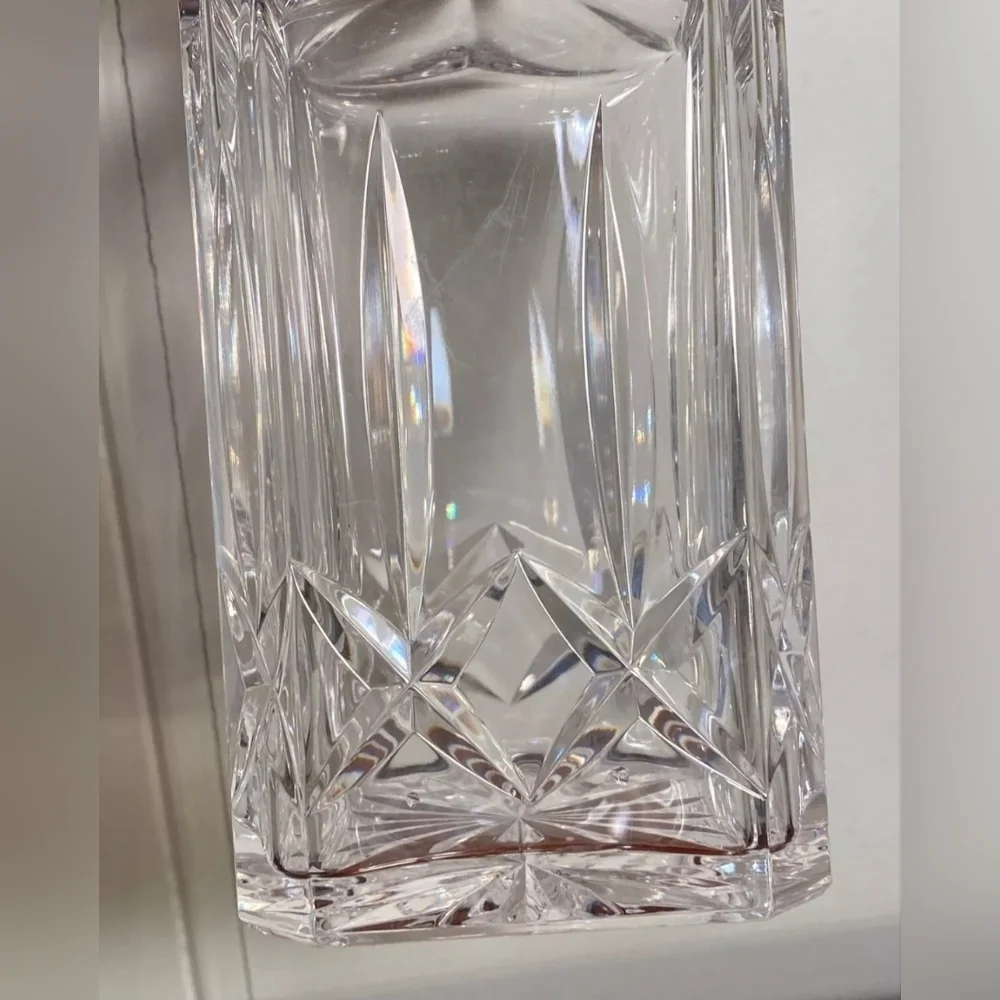 Vintage Signed ATLANTIS "Miguel" Genuine Hand Blown Crystal 10" Square Decanter - Picture 8 of 13